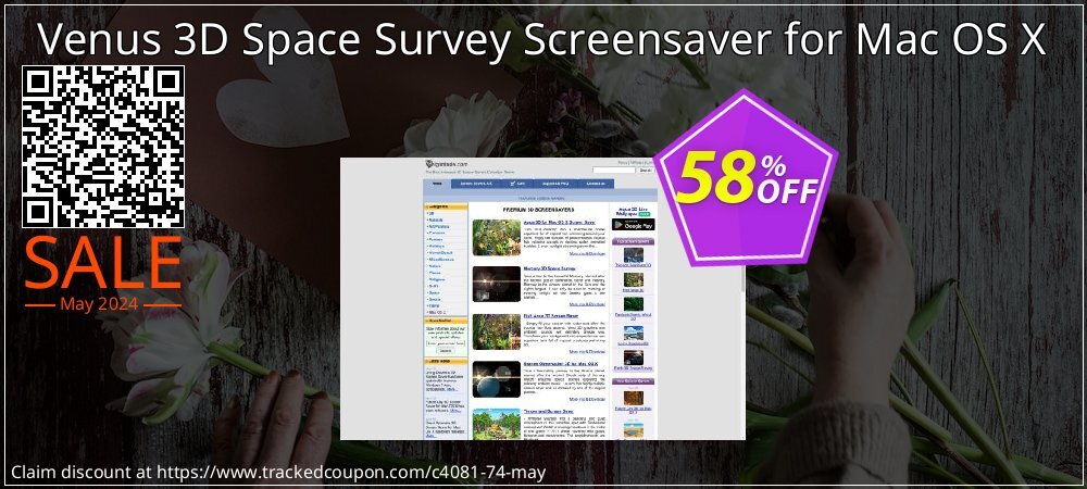 Venus 3D Space Survey Screensaver for Mac OS X coupon on National Smile Day sales