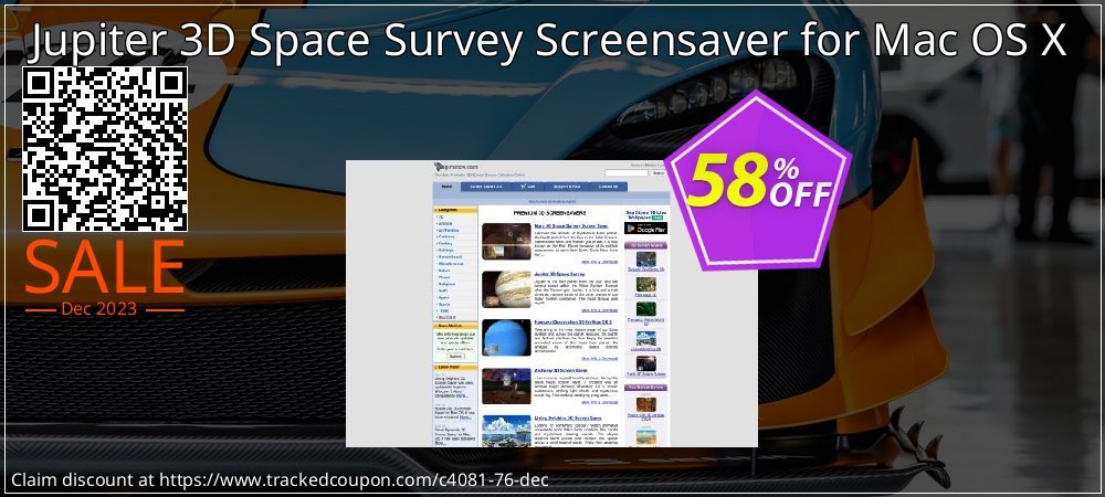 Jupiter 3D Space Survey Screensaver for Mac OS X coupon on World Party Day deals