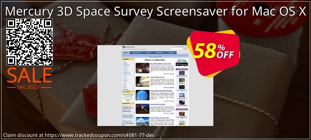 Mercury 3D Space Survey Screensaver for Mac OS X coupon on Working Day discount