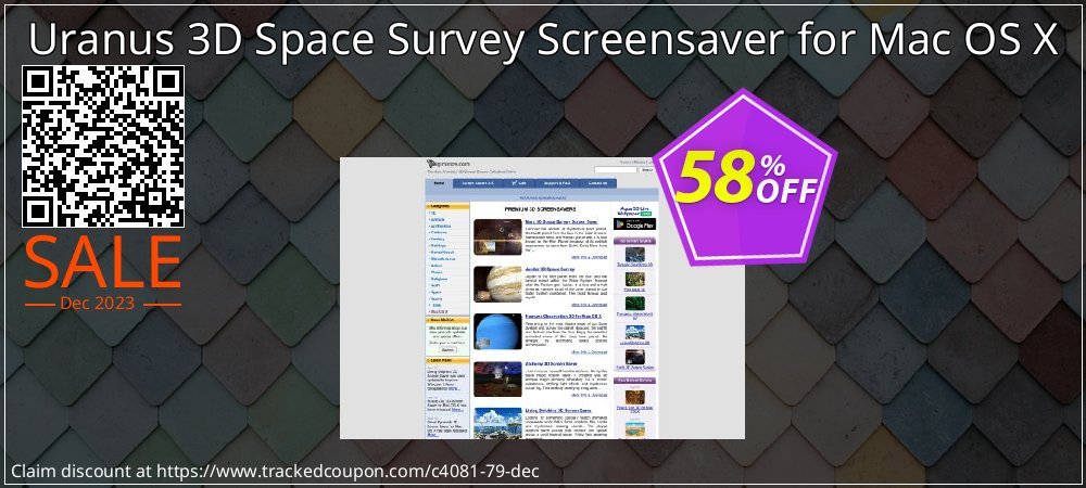 Uranus 3D Space Survey Screensaver for Mac OS X coupon on World Password Day offering sales