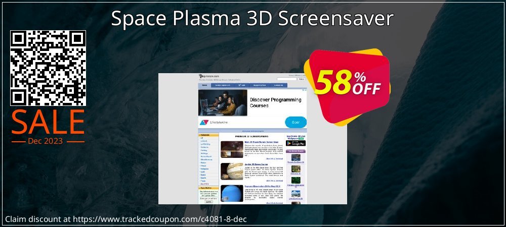 Space Plasma 3D Screensaver coupon on Easter Day offering sales