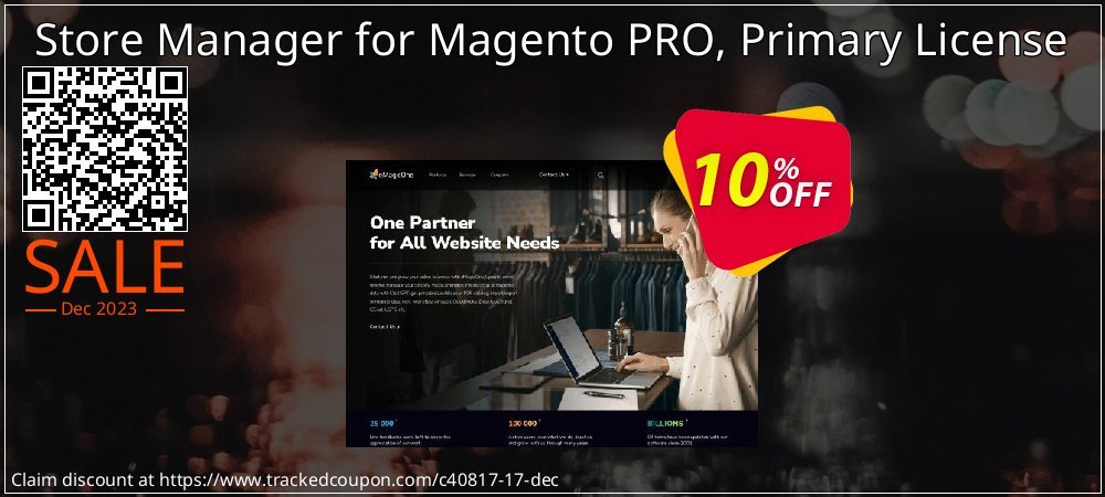 Store Manager for Magento PRO, Primary License coupon on Working Day offering discount