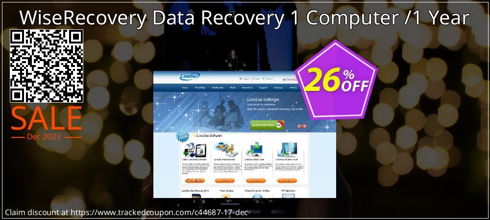 WiseRecovery Data Recovery 1 Computer /1 Year coupon on Working Day offering discount