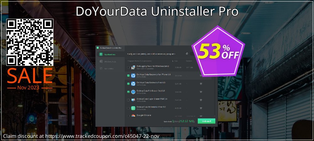 Get 50% OFF DoYourData Uninstaller Pro offering discount