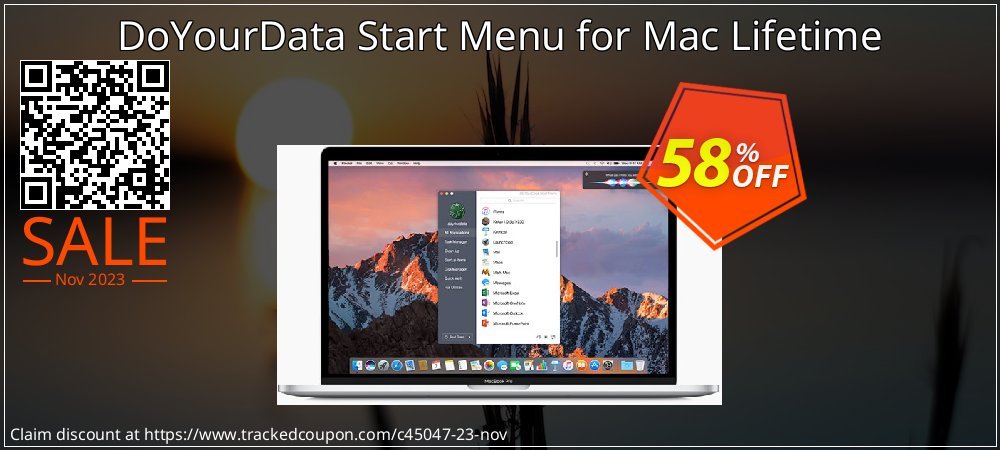 DoYourData Start Menu for Mac Lifetime coupon on Virtual Vacation Day promotions