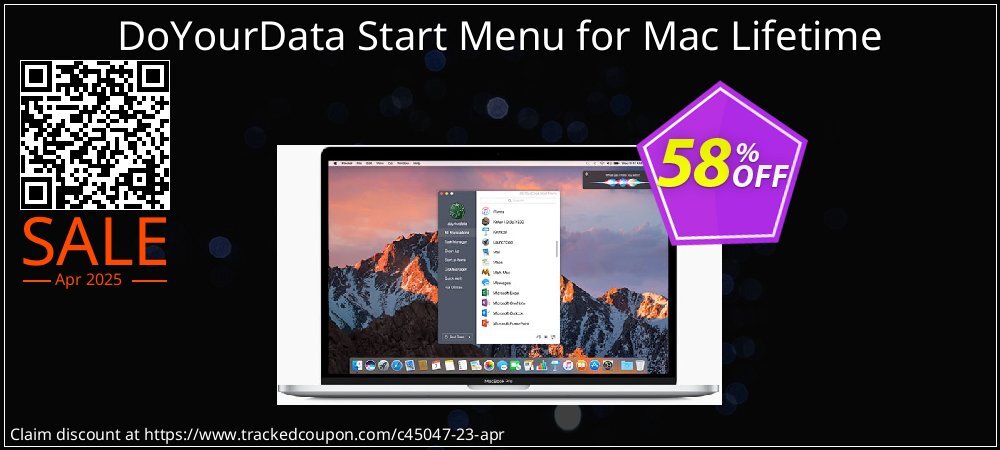 DoYourData Start Menu for Mac Lifetime coupon on Virtual Vacation Day promotions