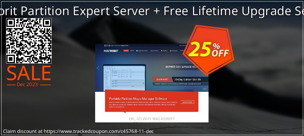 Macrorit Partition Expert Server + Free Lifetime Upgrade Service coupon on World Party Day discounts