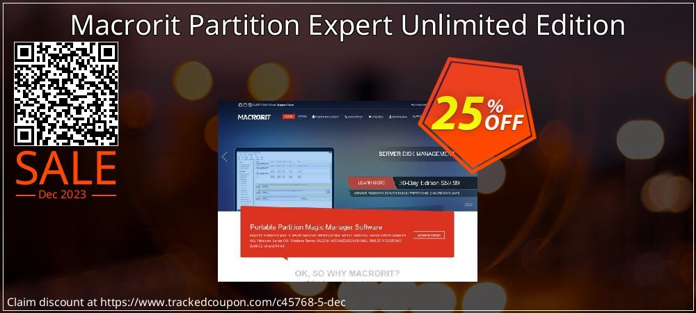 Macrorit Partition Expert Unlimited Edition coupon on World Backup Day sales