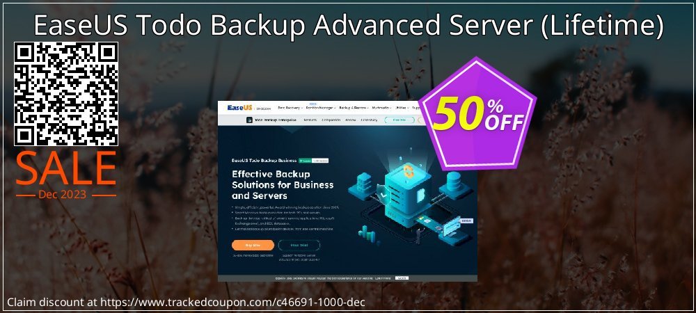 EaseUS Todo Backup Advanced Server - Lifetime  coupon on End year deals