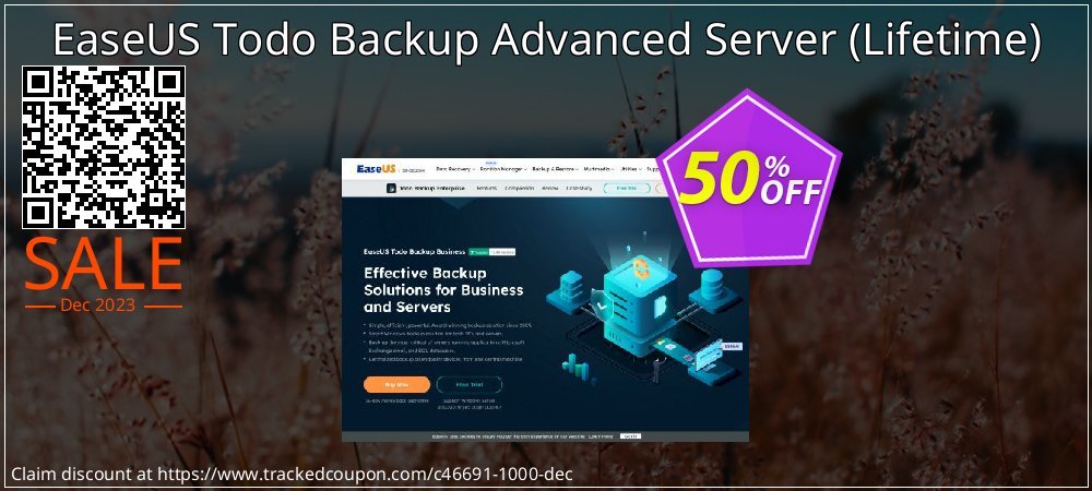 EaseUS Todo Backup Advanced Server - Lifetime  coupon on World Backup Day deals