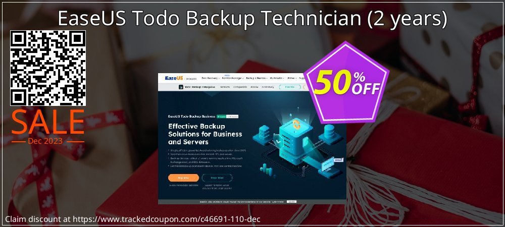 EaseUS Todo Backup Technician - 2 years  coupon on National No Smoking Day offer