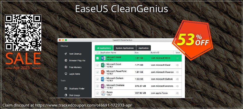 EaseUS CleanGenius coupon on Easter Day promotions