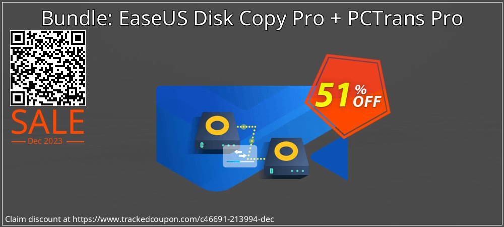 Bundle: EaseUS Disk Copy Pro + PCTrans Pro coupon on Teddy Day sales