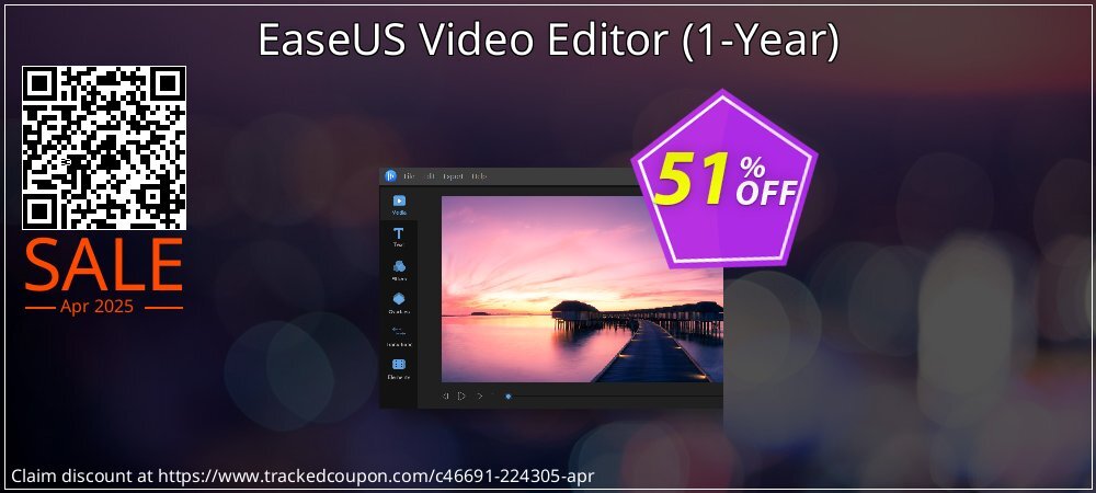 EaseUS Video Editor - 1-Year  coupon on Mother's Day sales