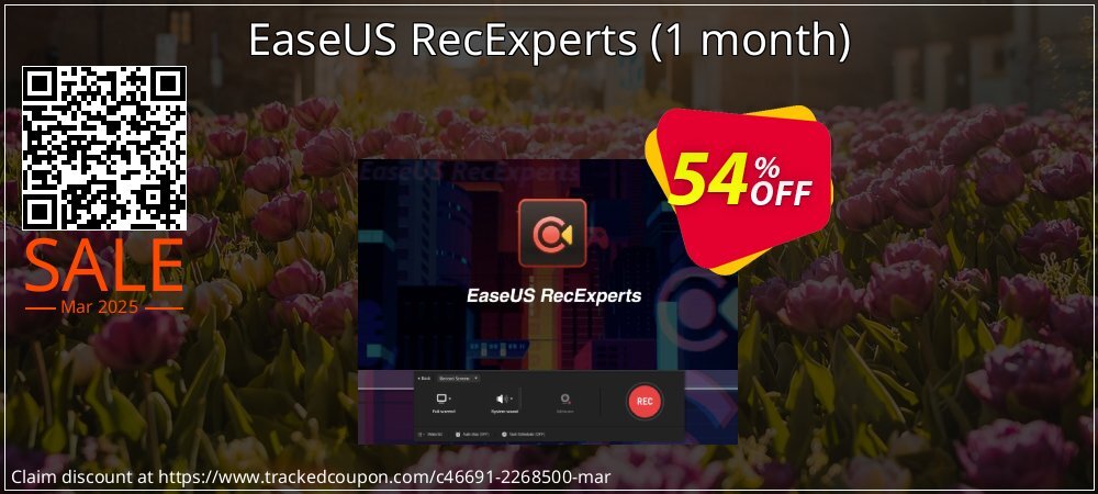 EaseUS RecExperts - 1 month  coupon on National Walking Day super sale