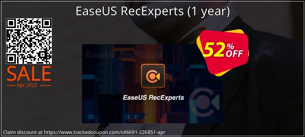 EaseUS RecExperts - 1 year  coupon on Palm Sunday super sale