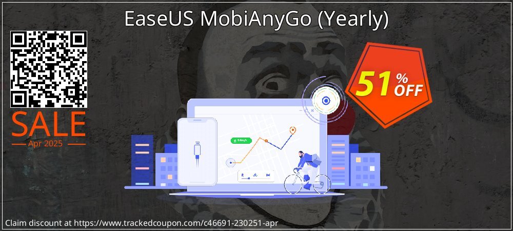 EaseUS MobiAnyGo - Yearly  coupon on World Party Day offering sales