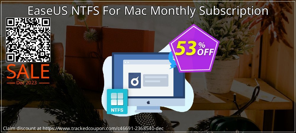 EaseUS NTFS For Mac Monthly Subscription coupon on National Walking Day offer