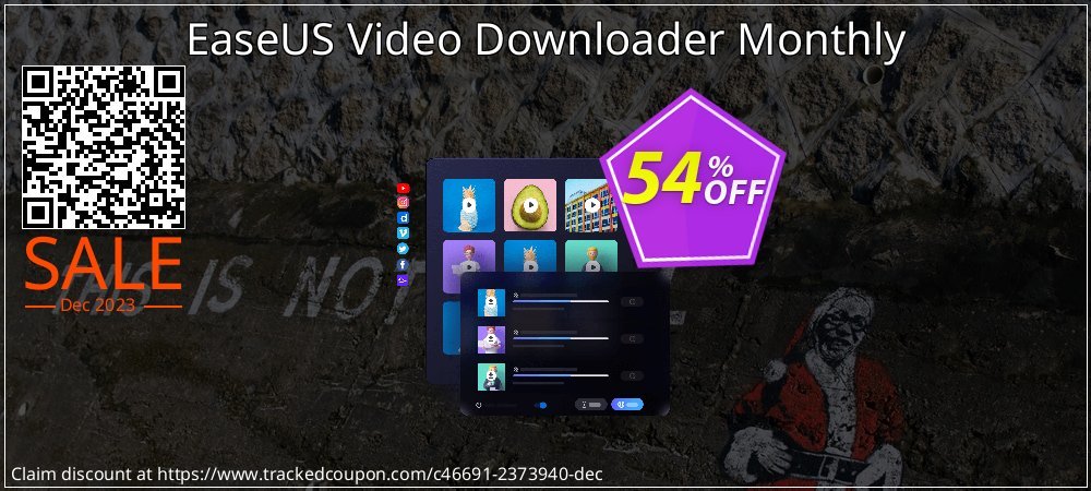 EaseUS Video Downloader Monthly Subscription coupon on Christmas Card Day deals