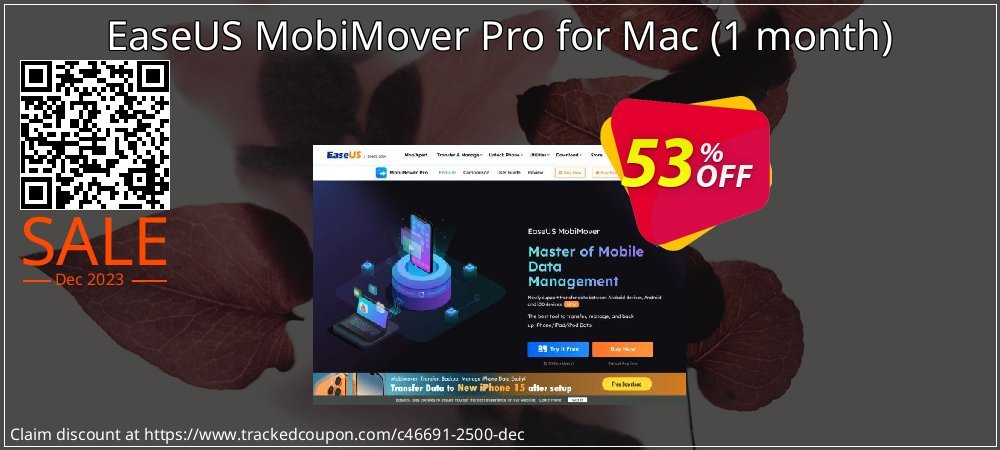 EaseUS MobiMover Pro for Mac - 1 month  coupon on National No Smoking Day discounts