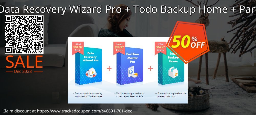 Bundle: EaseUS Data Recovery Wizard Pro + Todo Backup Home + Partition Master Pro coupon on World Party Day sales