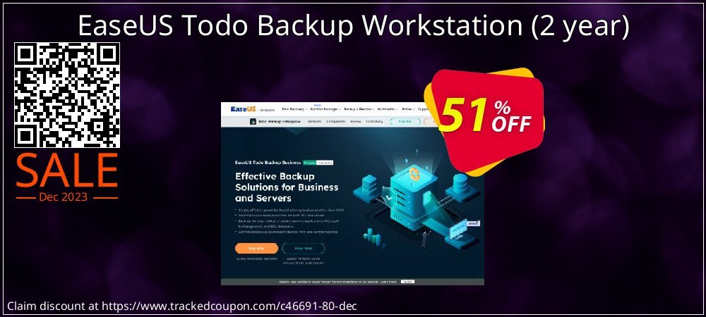 EaseUS Todo Backup Workstation - 2 year  coupon on Mother's Day deals