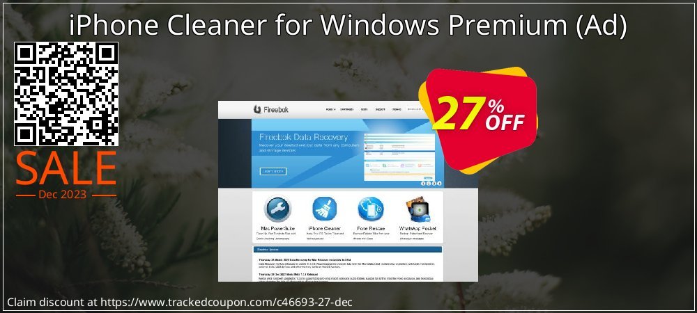 iPhone Cleaner for Windows Premium - Ad  coupon on Working Day offering discount