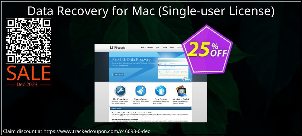 Data Recovery for Mac - Single-user License  coupon on World Party Day sales