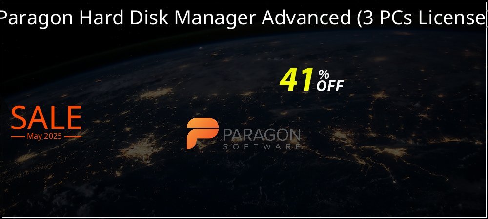 Paragon Hard Disk Manager Advanced - 3 PCs License  coupon on World Party Day offer