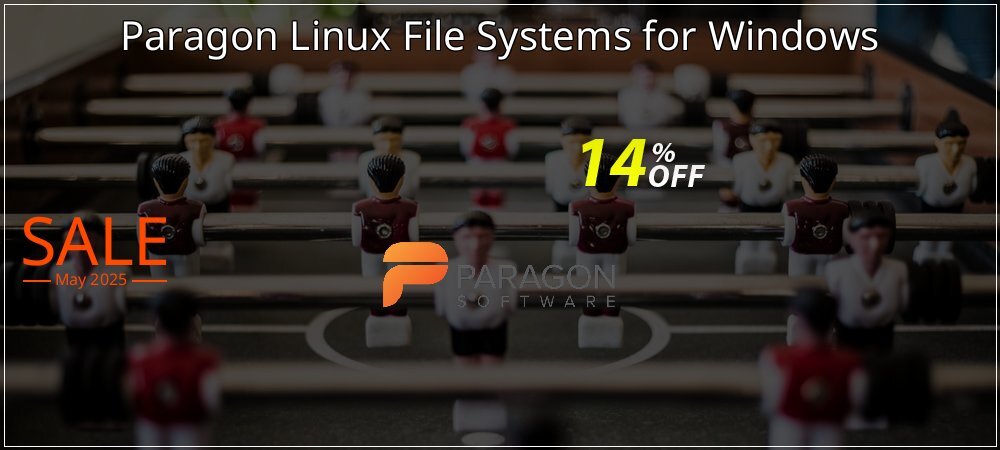 Paragon Linux File Systems for Windows coupon on April Fools' Day offering sales