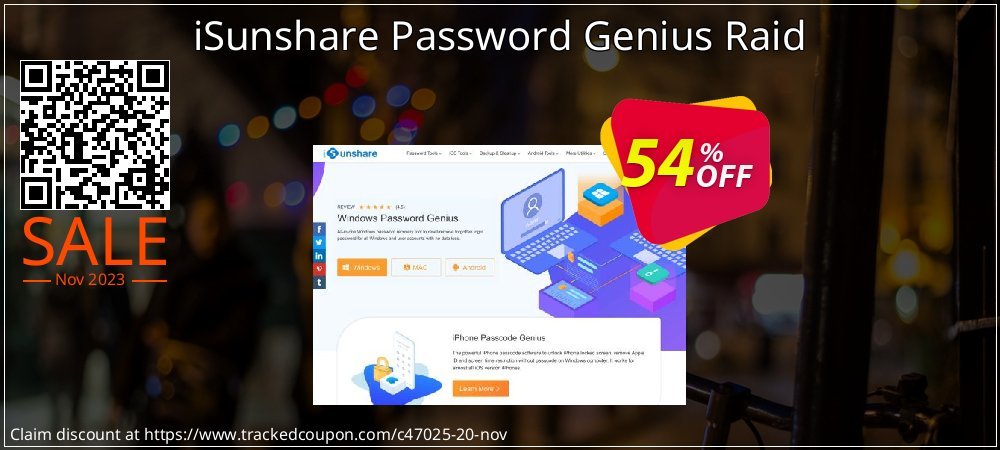 iSunshare Password Genius Raid coupon on National Walking Day offering discount