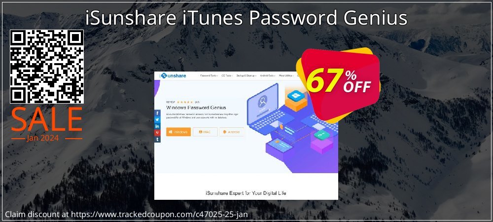 iSunshare iTunes Password Genius coupon on World Backup Day promotions