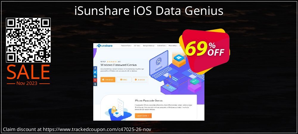 iSunshare iOS Data Genius coupon on World Party Day deals