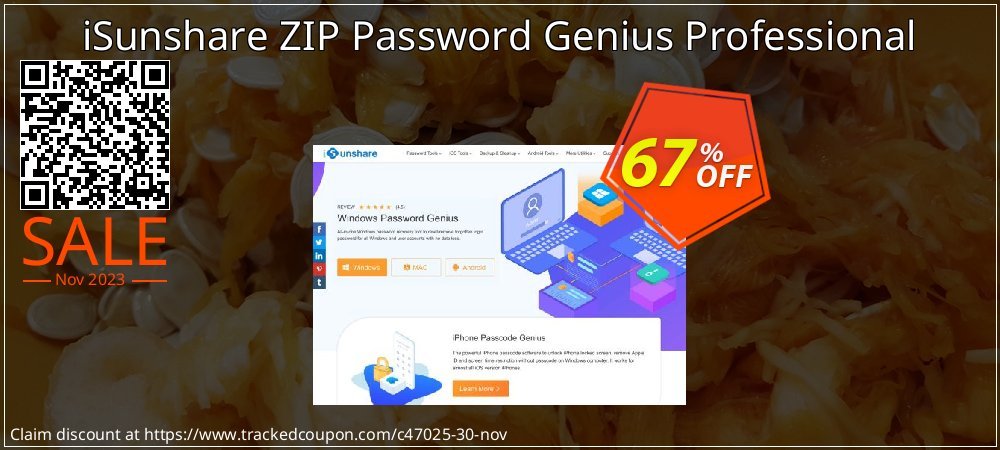 iSunshare ZIP Password Genius Professional coupon on National Walking Day offering sales