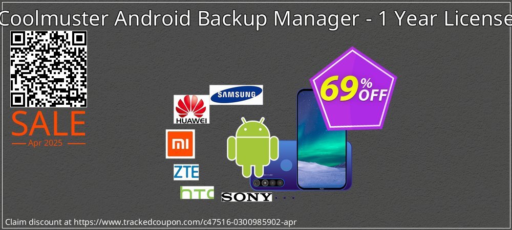 Coolmuster Android Backup Manager - 1 Year License coupon on April Fools' Day discounts