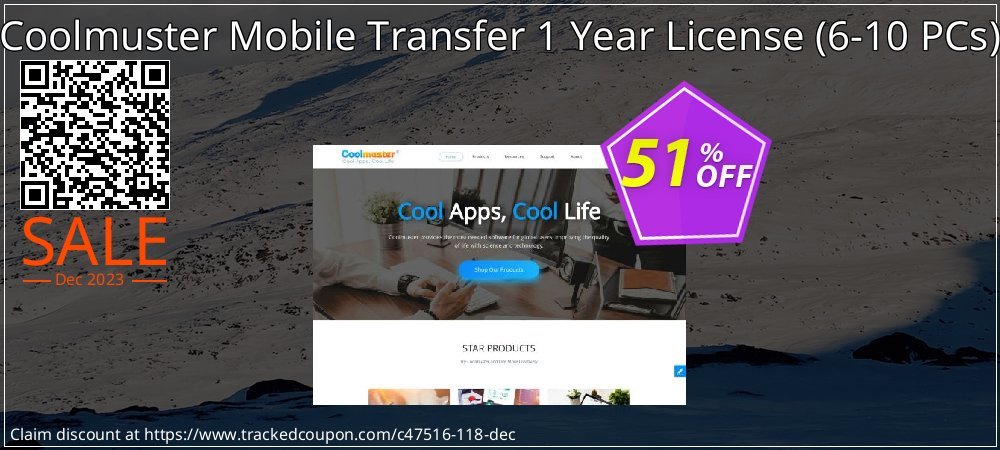 Coolmuster Mobile Transfer 1 Year License - 6-10 PCs  coupon on Christmas Card Day discounts