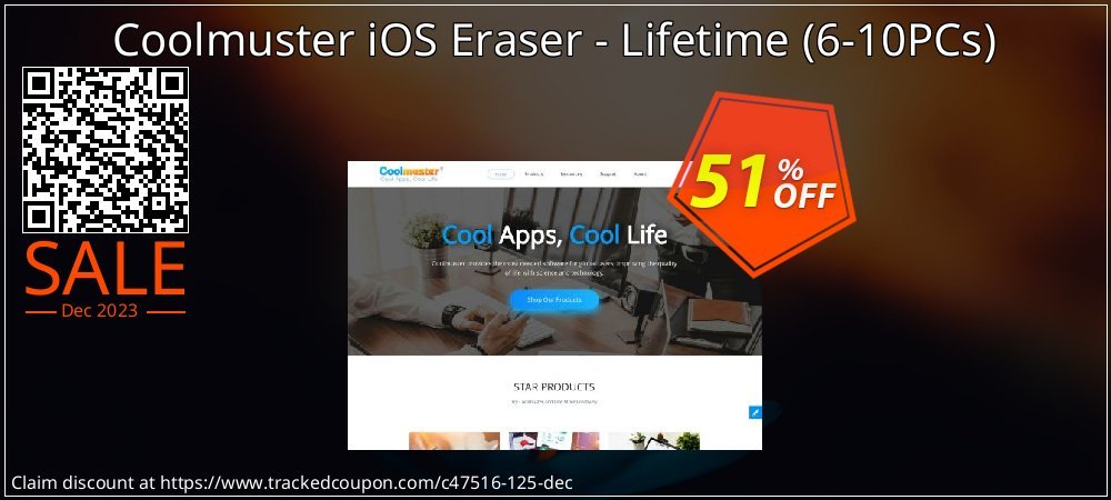 Coolmuster iOS Eraser - Lifetime - 6-10PCs  coupon on National Walking Day super sale
