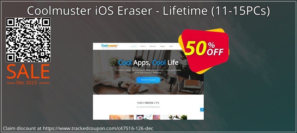 Coolmuster iOS Eraser - Lifetime - 11-15PCs  coupon on World Whisky Day promotions