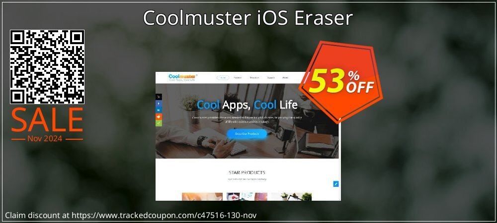 Coolmuster iOS Eraser coupon on National Walking Day offer