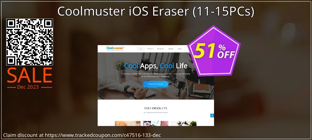Coolmuster iOS Eraser - 11-15PCs  coupon on Easter Day offering sales