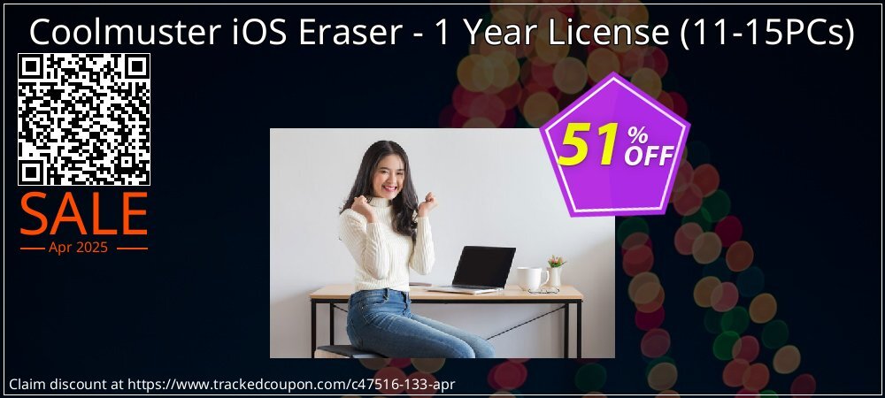 Coolmuster iOS Eraser - 1 Year License - 11-15PCs  coupon on Easter Day offering sales