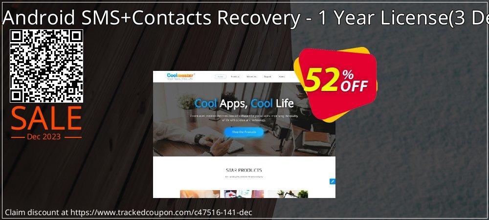 Coolmuster Android SMS+Contacts Recovery - 1 Year License - 3 Devices, 1 PC  coupon on World Party Day offering discount