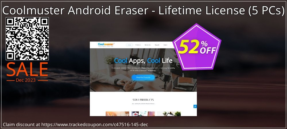 Coolmuster Android Eraser - Lifetime License - 5 PCs  coupon on Mother's Day sales