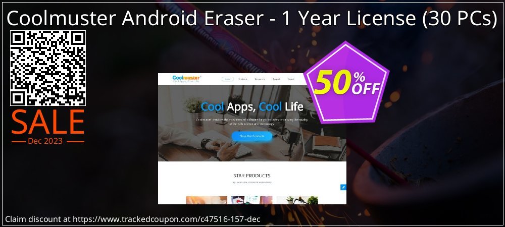 Coolmuster Android Eraser - 1 Year License - 30 PCs  coupon on Egg Day offering discount