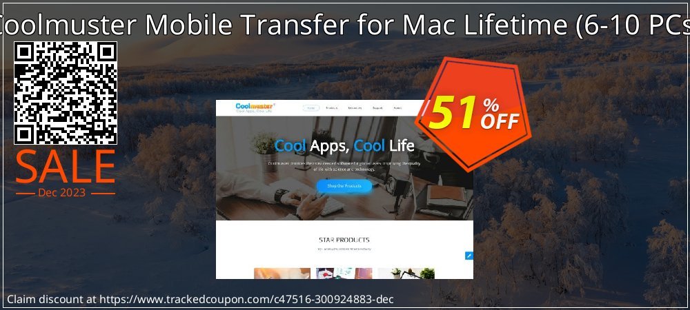 Get 50% OFF Coolmuster Mobile Transfer for Mac Lifetime (6-10 PCs) promo sales