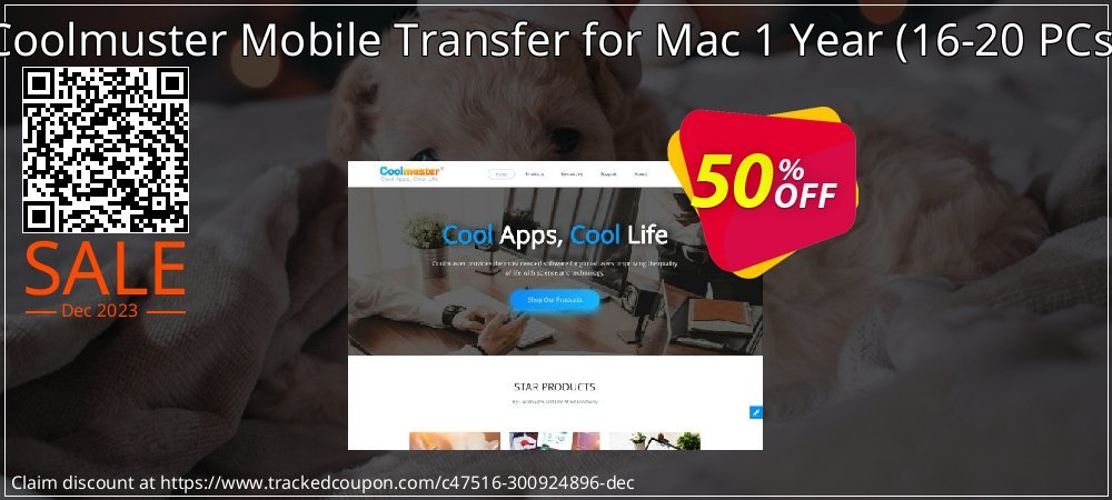 Coolmuster Mobile Transfer for Mac 1 Year - 16-20 PCs  coupon on World Party Day discount