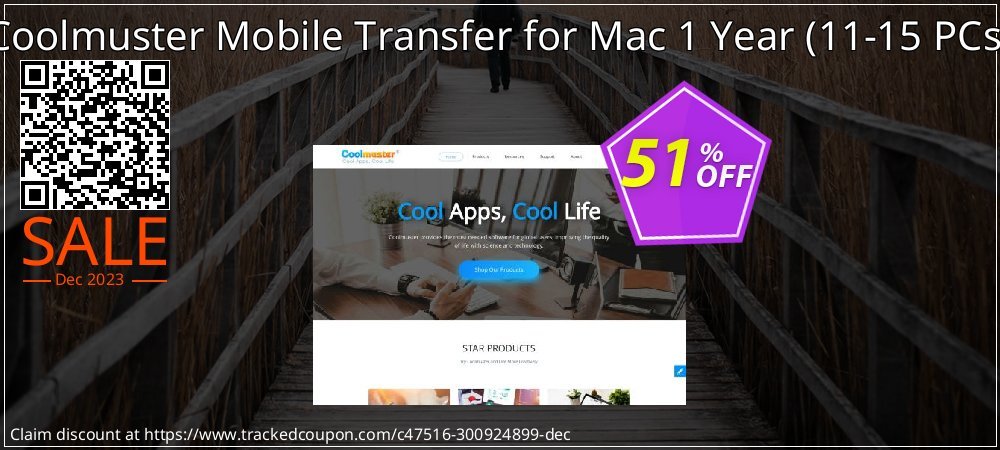 Get 50% OFF Coolmuster Mobile Transfer for Mac 1 Year (11-15 PCs) discount
