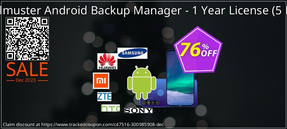 Coolmuster Android Backup Manager - 1 Year License - 5 PCs  coupon on Virtual Vacation Day discount