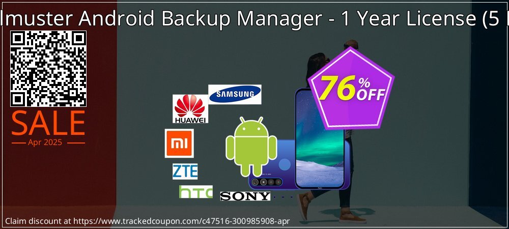 Coolmuster Android Backup Manager - 1 Year License - 5 PCs  coupon on Easter Day offering discount