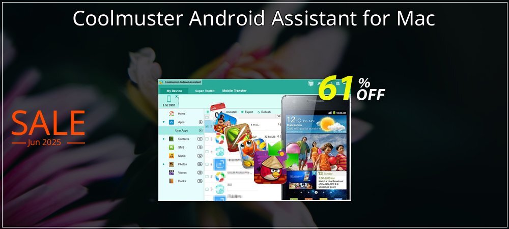 Coolmuster Android Assistant for Mac coupon on World Party Day discounts